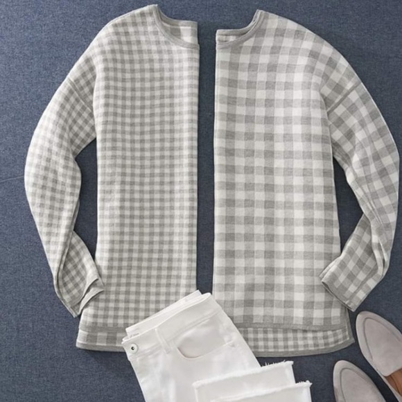 [J. Jill] Reversible Checkered Tunic - Picture 3 of 10